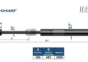 Amortiguador Stabilus 1432EB
