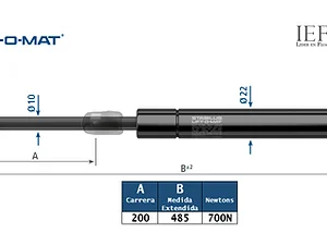 Amortiguador Stabilus 1442EW