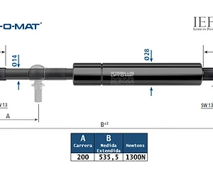 Amortiguador Stabilus 2036LA