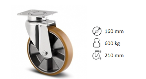 Rueda Tente 3640ITP160P63